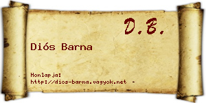 Diós Barna névjegykártya